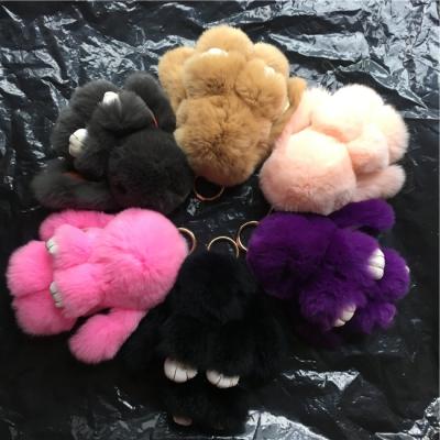 China 100% Hand Made Cute Dead Rabbit Plush Bunny Rabbit Chain Toy for sale