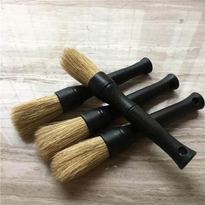 China Clean Premium Natural Car Boar Hair Car Detail Brush For Car Wash for sale