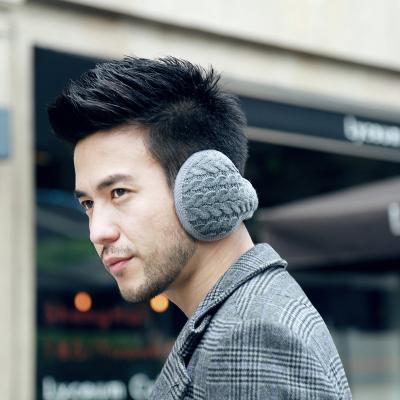 China Popular high quality wholesale unisex cheap winter knitting ear muffs solid color outer ear knitting muffs for sale