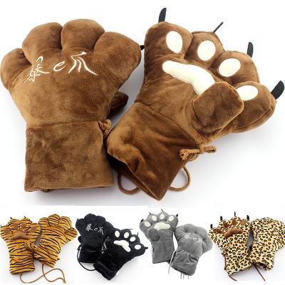 China Paw Gloves All Finger Cotton Animal Thickened Warm Gloves Of The Bear Men And Women Comfortable Cartoon Claw Gloves for sale