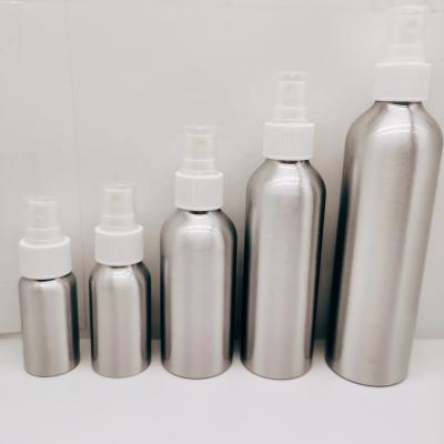 China Personal Care Cosmetic Packaging Aluminum Bottle With Spray Pump Cosmetic Foils Spray Bottle Products for sale