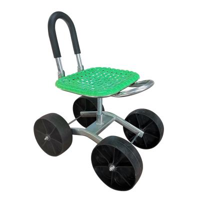 China Garden Task Stools Easily Assembled Seat Can Be Raised And Lowered And Rotated Garden Seat With Wheels Garden Work Cart for sale