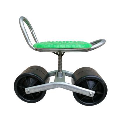 China Easily Assembled Field Garden Bench Can Be Raised And Lowered And Rotated Garden Work Cart Seat Yard Cart With Wheels Scooter Seat Yard Cart for sale