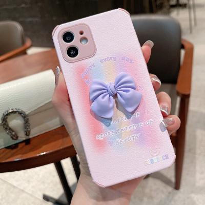 China New Arrival Butterfly Design Leather Mobile Phone Accessories Case Shockproof Cover for Iphone 11 12 13 14 pro max for sale