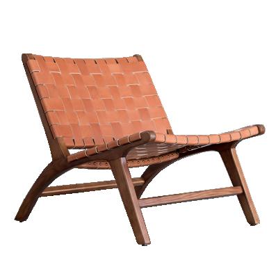 China Nordic Single Extended Sofa Chair Rattan Armrest Recliner Backrest Stool Solid Wood for sale