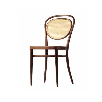 China Solid Wood Living Room Rattan Back Nordic Home Chair Dining Chair Hotel Lounge Chair Stool Lightweight Luxury Furniture for sale