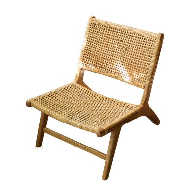 China Japanese Style New Mid-Height Chair Rattan Woven Mid-Height Chair Leisure Extended Solid Wood Chair for sale