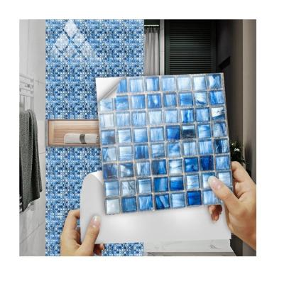 China Self Adhesive Peel and Stick Mosaic Tile Waterproof Removable Stickers for Kitchen and Bathroom Decoration Home PVC Waterproof Self Adhesive Sticker for sale