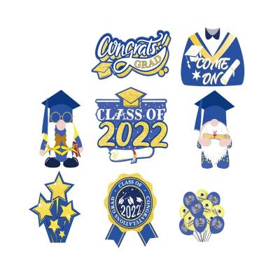 China Decoration Graduation Yard Sign Letters 2022 With Stakes Decorations Congratulations Graduate Cap Lawn Party Yard Insert Card for sale