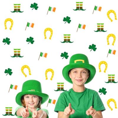 China Home Decorative Wall Sticker 2021 New Amazon St Patrick's 3d Elements Wall Sticker Festival-Themed For Kids Bedroom Holiday Decoration for sale