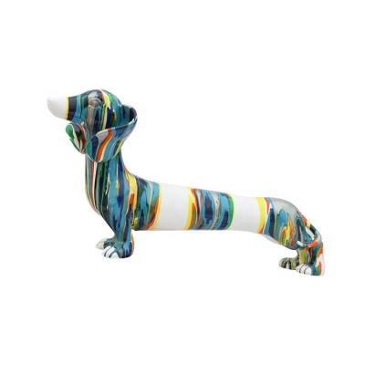 China Eco-friendly Resin Crafts Wholesale Dachshund Shape House Animal Ornament Wholesale Custom Crafts Decoration for sale