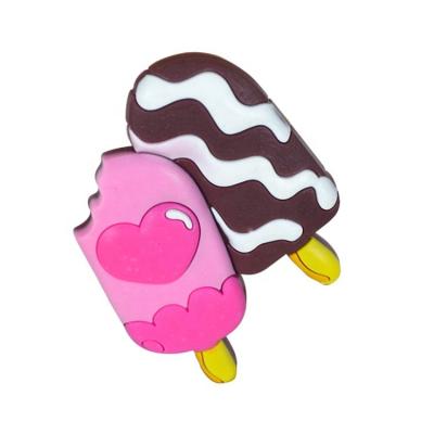 China Wholesale Cheap Personalized Home Decoration Fashion Design PVC Cartoon Fridge Magnets Attractive Ice Cream Shape Decorative Fridge Magnet for sale