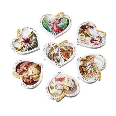 China Hot Sale Customized Creative Heart-shaped Magnet Angel Souvenir Decoration+fridge Home Decoration Resin Fridge Magnet for sale