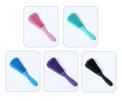 China Custom Logo Factory Price High Quality Viable Octopus 8 Rows Hair Detangling Hair Brush Comb Detangle Sweep Hair Barber Set Scalp Care for sale