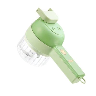 China Viable Kitchen Instrument 2023 Vegetable Cutter Onion Cleaver 4 in 1 Electric Kitchen Mini Food Chopper Wireless Garlic Grinder Chopper for sale