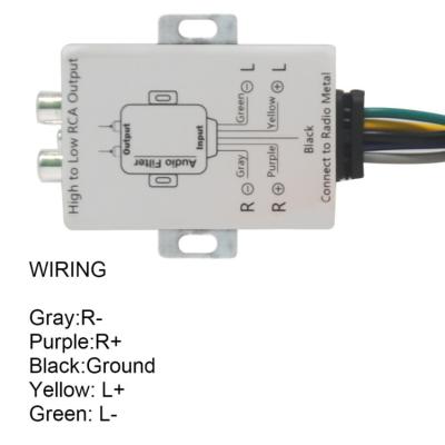 China Converters Signal Amplifier Adapter Module CD Player Stereo Auto High To Low Filter Noise Isolator Audio Converter For Car Universal Plug And Play for sale