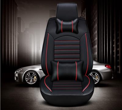 China Anti-skidding.clean PU leather car seat cover with pillows luxury car seat cover for sale