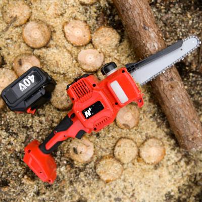 China Nplus Cordless New Energy Mini Chainsaw High Quality Portable 8 Inch Cordless Electric Chainsaw Cutter Wood Battery for sale