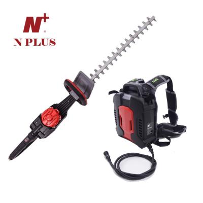 China Nplus top quality two edge battery operated hedge trimmer with panasonic 17.4AH electric core for sale