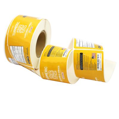 China Custom Waterproof Canned Food Container Sticker Label Waterproof Adhesive Printing for sale