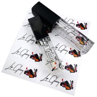 China Factory Heat Resistant Custom CMYK Brand Logo Printing Vinyl Labels For Waterproof Lip Gloss for sale