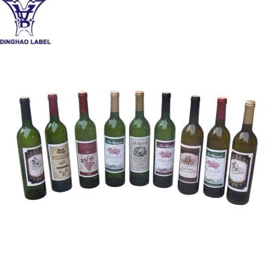 China Red Wine Custom Label Custom Bottle Labels Stickers For Liquor Bottles for sale