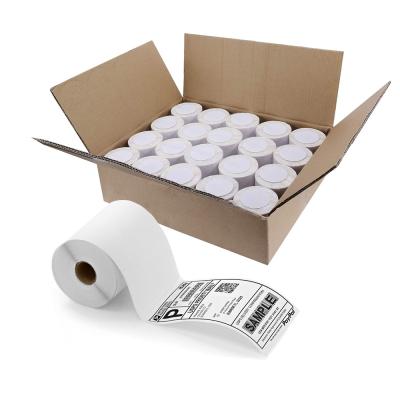 China Custom A6 Waterproof Adhesive Paper Stickers Roll Direct Updraft 4x6 Labels Printer Barcode Labels Roll Shipping Labels 100x150 for sale