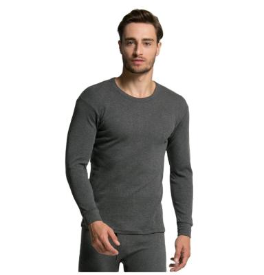 China Wholesale Thermal 2 Piece Mens 100 Cotton Crew Neck Long Johns Fashion Thermal Style Long Johns Underwear for sale