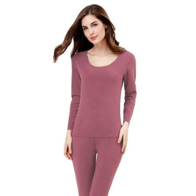 China Factory Made Seamless Polyester 2 Piece Thermal Underwear Wholesale Winter Long John Thermal Underwear For Woman for sale