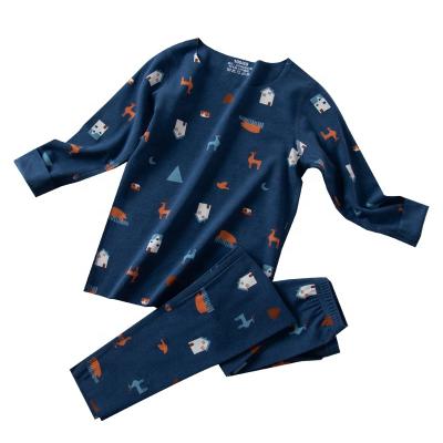 China Custom Thermal Pajamas Kids Pajamas Thermal Underwear Set Long Johns Kids Winter Pajamas Breathable Sleepwear With Viscous Fiber for sale