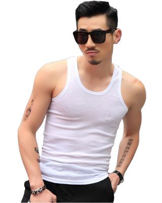 China Wholesale 100 Polyester QUICK DRY Fitness Wear Mens White Hemp Tank Top Vest For Man for sale