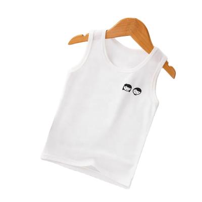 China QUICK DRY Made In China Kids Boys Girls 100% Cotton Sleeveless Vest Cute White Tank Tops for sale