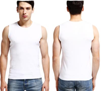 China Factory Supply Organic Casual Vest Mens QUICK DRY Wide Shoulder Cotton Tank Tops With White Black And Gray Color for sale