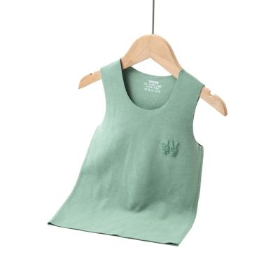 China Factory Supply Breathable Children's Seamless Knitted Tank Top Girls Boys Girls Vests Thermal Vests for sale