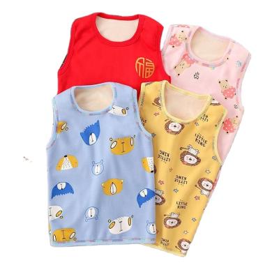 China Wholesale Cute Baby Fleece Anti-pilling Thermal Tank Top Vests With Cartoon Designs for sale