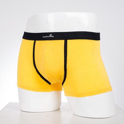 China Bamboo Comfortable Men's Male Panties Solid Fiber Boxers Antibacterial Men's Breathable Black Boxers Underpants Man Underwear for sale