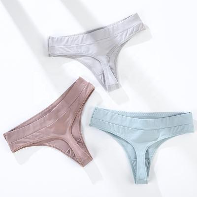 China Cotton Ladies Breathable Girl Antibacterial Personalized T-back Thong Sexy Underwear for sale