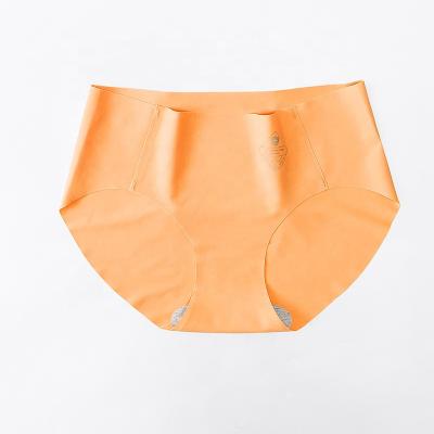 China Factory Supply Antibacterial Women's One-Piece Ice Briefs Women's Seamless Silk Underwear Panties for sale