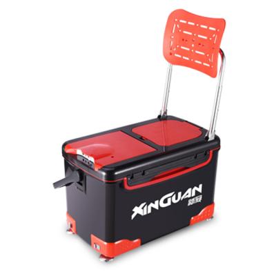 China Tackle Box Backrest Taiwan Multifunctional Fishing Box Aluminum Alloy Free Installation for sale