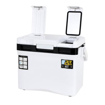 China 202122W 22L Super Cold Plastic Multifunction Box Marine Fishing Ice Chest Cooler Box For Fish for sale