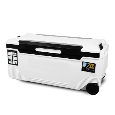 China Wholesale 70L Super Cold Cooler Fish Cooler Large Fishing Tackle Storage Box 202170W For Boat Camping Cool Colors for sale