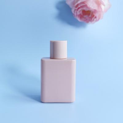 China Wholesale 50ML Fashion Cosmetic Pink Perfume Screw Top Spray Bottle Cosmetic Portable Glass Empty Bottle for sale