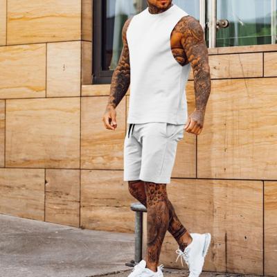 China Custom Logo Cotton Mens Vest And Summer Jogger High Quality QUICK DRY Sports Shorts Sets Mens 2 Piece Set Tracksuit For Men for sale