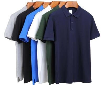 China High Quality Classic Traditional 100% Cotton Men's Polo Shirts Solid Color Loose Casual Anti-Shrink Polo T-Shirts Work Clothes for sale