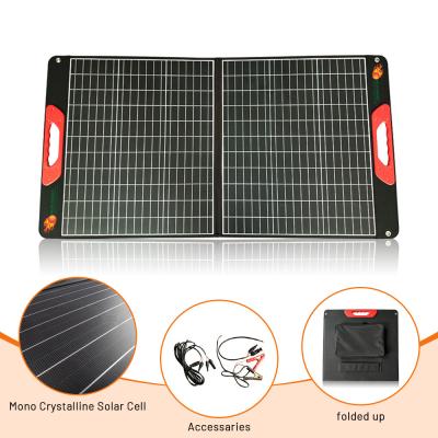 China 100W Waterproof Fold Out Solar Panels Renewable Energy Portable Camping Solar Panel for sale