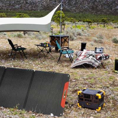 China IP65 ETFE Portable Folding Solar Panels 100W Lightweight Foldable Solar Charger for sale