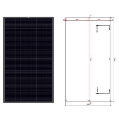 China 12V 100W ultra dun, semi-flexibel monokristallijn zonnepaneel met ETFE-coating Te koop