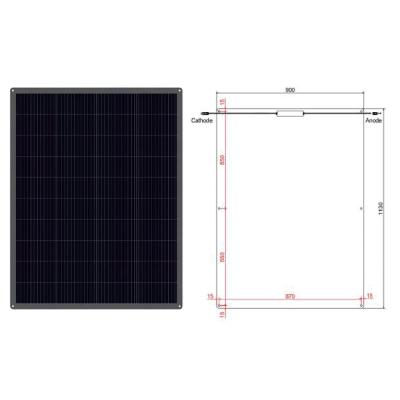 China Lichtgewicht buigbaar semi-flexibel zonnepaneel PV-module 200w 12V flexibel zonnepaneel Te koop