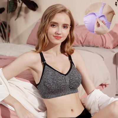 China Plus Size Antibacterial Sleep Bra Breast Protection Maternity Care Bra With Padding for sale