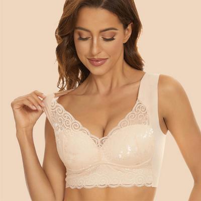 China 2022 New Arrival Viable Women's Big Large Bralette Lace Bra Plus Size for sale